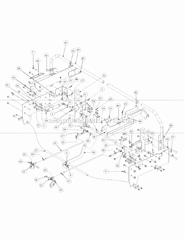 Control Assembly Diagram and Parts List for M54-KW 53BB5DBW750-23-HP Cub Cadet Lawn Tractor